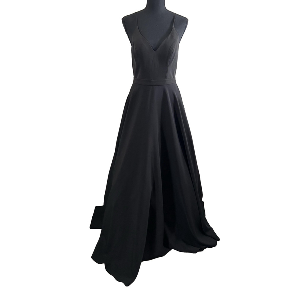 NWT Women's Ieena for Mac Duggal Black Formal Gown Size 2, #48855